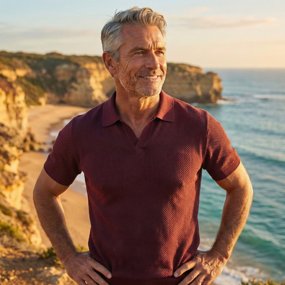 OLIVER | LIGHT BREATHABLE SUMMER TEE (BORDEAUX)