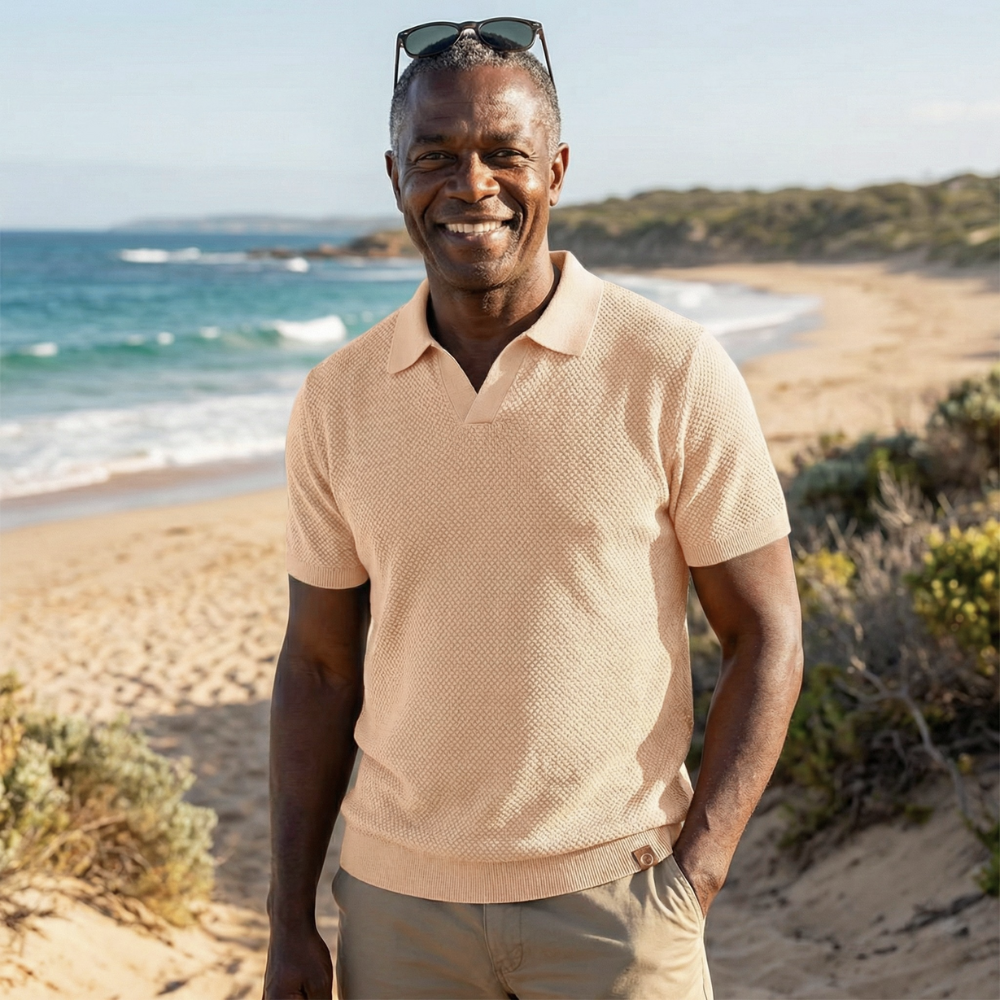 ELIJAH | LIGHT BREATHABLE SUMMER TEE (APRICOT)